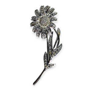 Napier Silvertone Flower Brooch/Pin